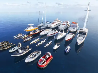 Yacht boat cruise collecttion 1 3D model