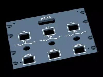 AIRBUS A320 OVERHEAD - ADIRS PANEL 3D print model