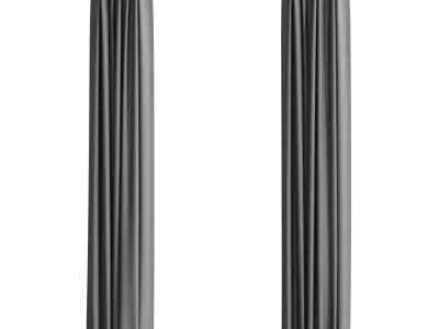  Back Tab Open Curtains Model, Grey 