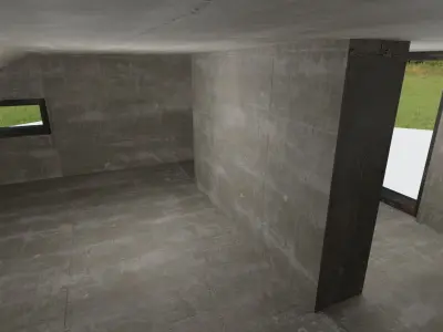 WW2 Bunker Low-poly 3D model