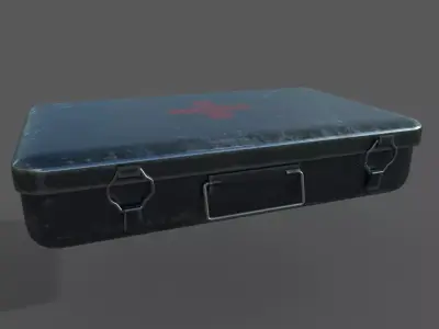 medical box Low-poly 3D model