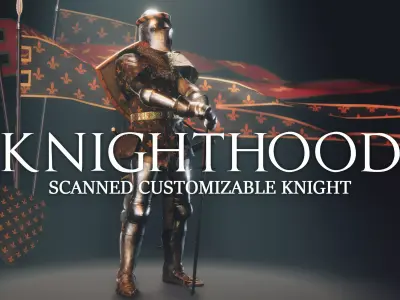 Knighthood Photoscanned Modular Knights Low-poly 3D model