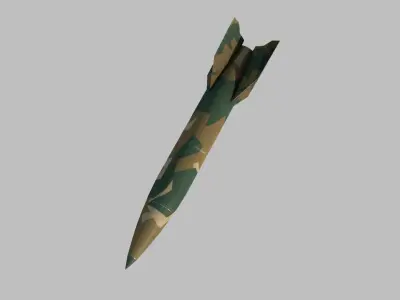  V-2 Ballistic Missile Low-poly 3D model