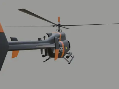 Bell ARH-70 ARAPAHO - The ARMED RECON HELICOPTER - Low-poly 3D model