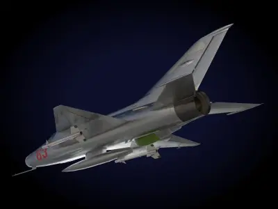MiG-21 F-13 Fishbed C Low-poly 3D model