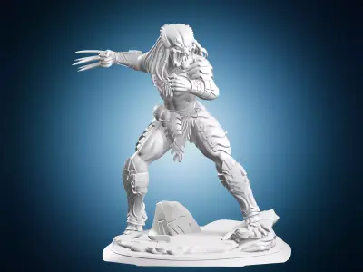 Predator Warrior Miniature 3D print model