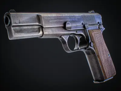 Browning Pistol Texturing In substance painter Texture