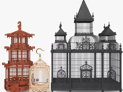 ANTIQUE BIRD CAGE 3D model
