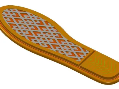 PVC Sole design for Women Low-poly 3D model