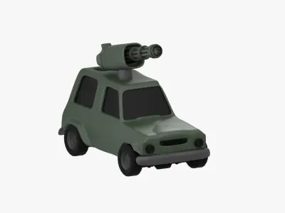 Military Car 3D Illustration 3D model