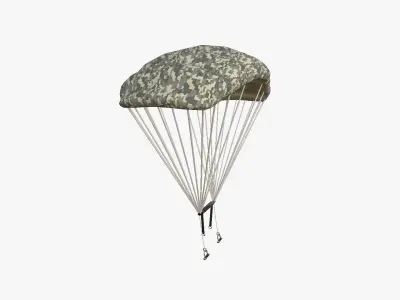 Parachute A07 Digital Camouflage - Character Accessories Design Low-poly 3D model