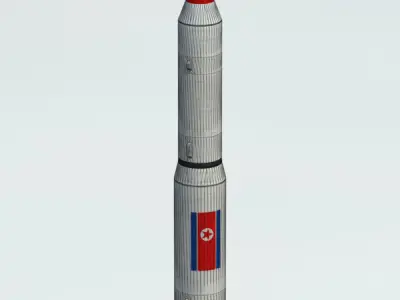 North Korean Unha-2 Rocket 3D model