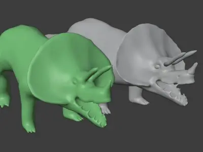 Triceratops game-ready Low-poly 3D model