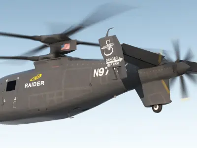 Sikorsky S97 Raider Rigged 3D model