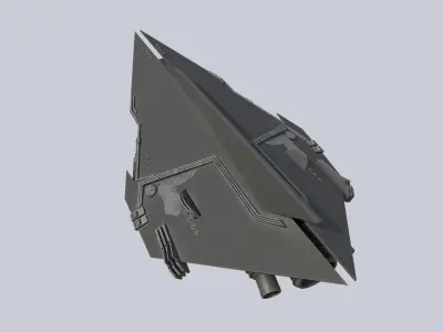 Alien ship Low-poly 3D model
