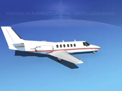 Cessna C550 Citation II V08 3D model