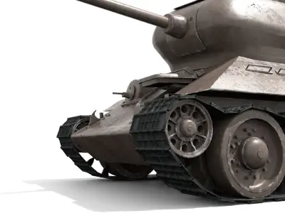 T-34-85 Soviet Medium TANK Free low-poly 3D model