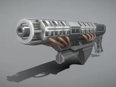 Railgun Prototype Free low-poly 3D model