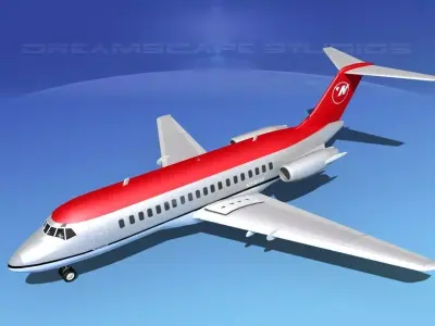 Douglas DC-9-20 Northwest Airlines 3D model