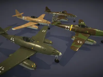 Messerschmitt Me 262 Low-poly 3D model