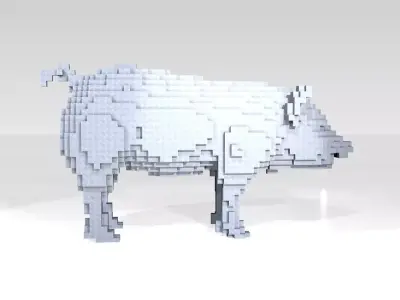 Pig Voxel 3D model