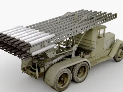 BM-13  Katyusha Low-poly 3D model