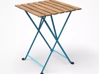 TARNO table blue Low-poly 3D model