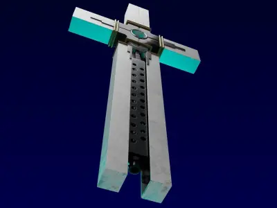 The Punisher and wolfwood gun from trigun anime 3D model