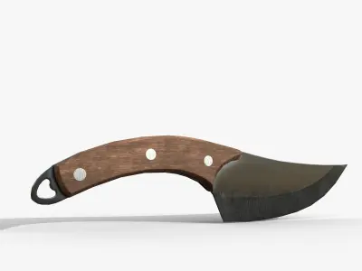 Short knife Low-poly 3D model