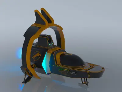 spaceship 3D model
