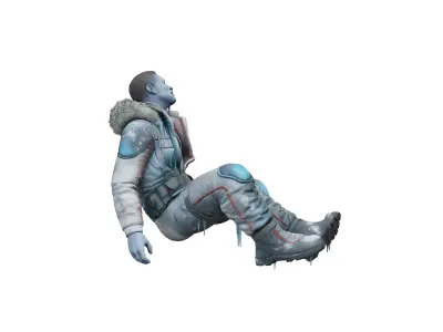 Scifi Science Officer hypothermia victim GLACIES 3D model