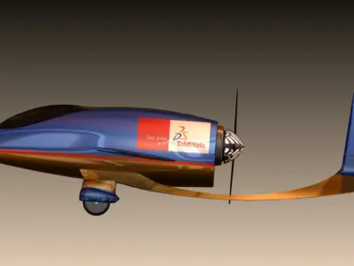 Concept Race Aircraft Free 3D model