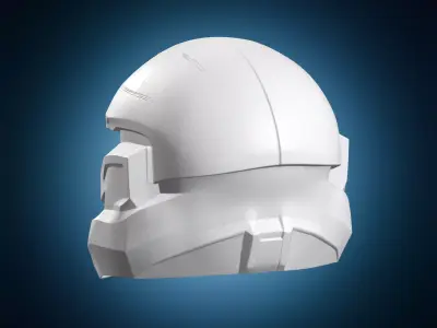 Futuristic Sci-Fi Combat Armored Helmet Design 3D print model