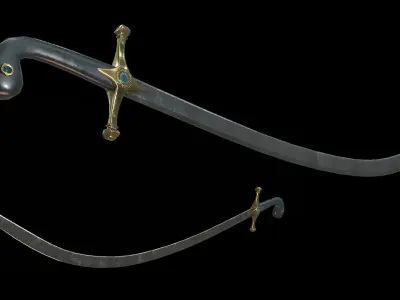 Shamshir Low-poly 3D model