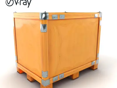 Heavy-duty Furniture Transport Crate model pack Low-poly 3D model