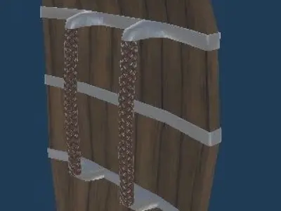 Shield wooden barrel Free 3D model