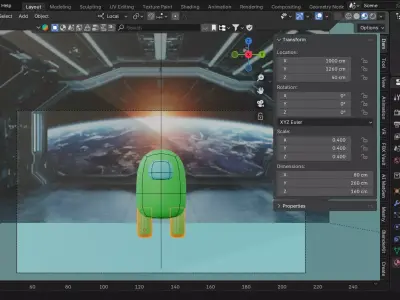 Among Us-Green 3D model