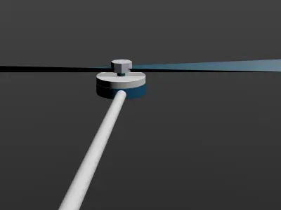 drone with two propellers in air 3D model