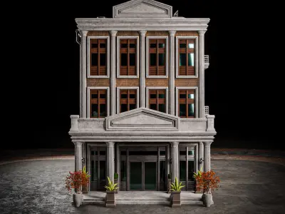 URBAN BUILDING OLD HORROR 7 Low-poly 3D model