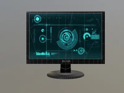 Generic Monitor Low-poly 3D model