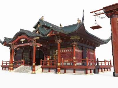 Club Hall of Ancient Asian Architecture 3D model