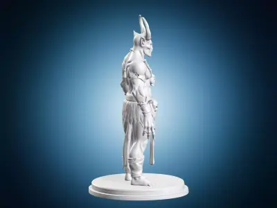Horned Demon Warrior 3D print model
