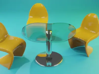 The Apple table Free 3D model