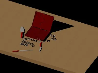 Cookie cutters in box Free 3D model