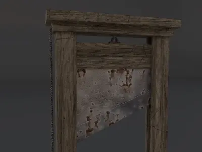 Medieval Guillotine PBR 2 Low-poly 3D model