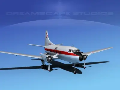 Martin 202 Baja Airlines 3D model