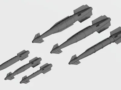 AASM HAMMER FAMILY PRECISION GUIDED BOMBS 1-72 SCALE MODEL 3D print model