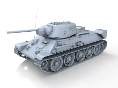 T-34-76 UZTM - Model 1942 - Soviet Medium Tank 3D model