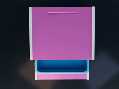 Kindergarten Desk Free low-poly 3D model