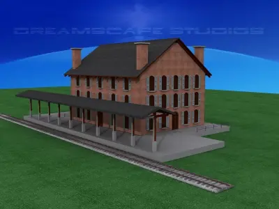 Old Railroad Depot 3D model